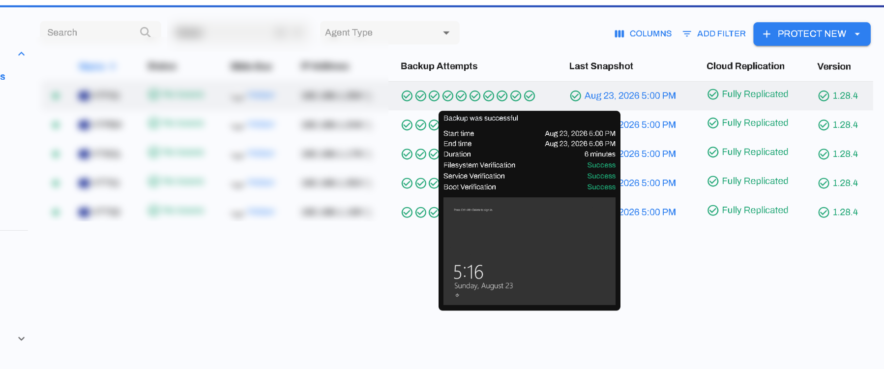 Screenshot verification and backup validation